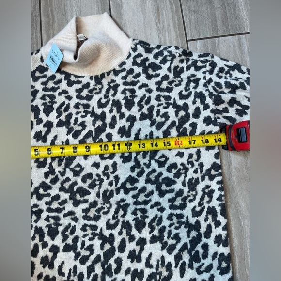 LOFT Plus Leopard Jacquard Turtleneck Dress NEW WITH TAGS Small P - Picture 6 of 6
